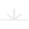 Ekena Millwork Saratoga Architectural Grade PVC Gable Bracket, 108"W x 45"H x 4"D x 4"F, 10/12 Pitch GBP108X45X0404SAR00 - alternate 2
